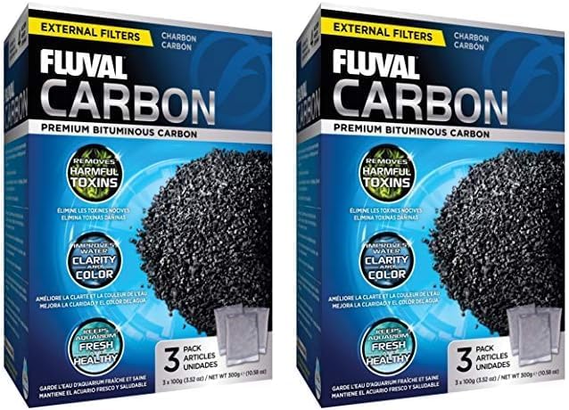 Fluval Activated Carbon 3 x 100g Sachets (Pack of 2)