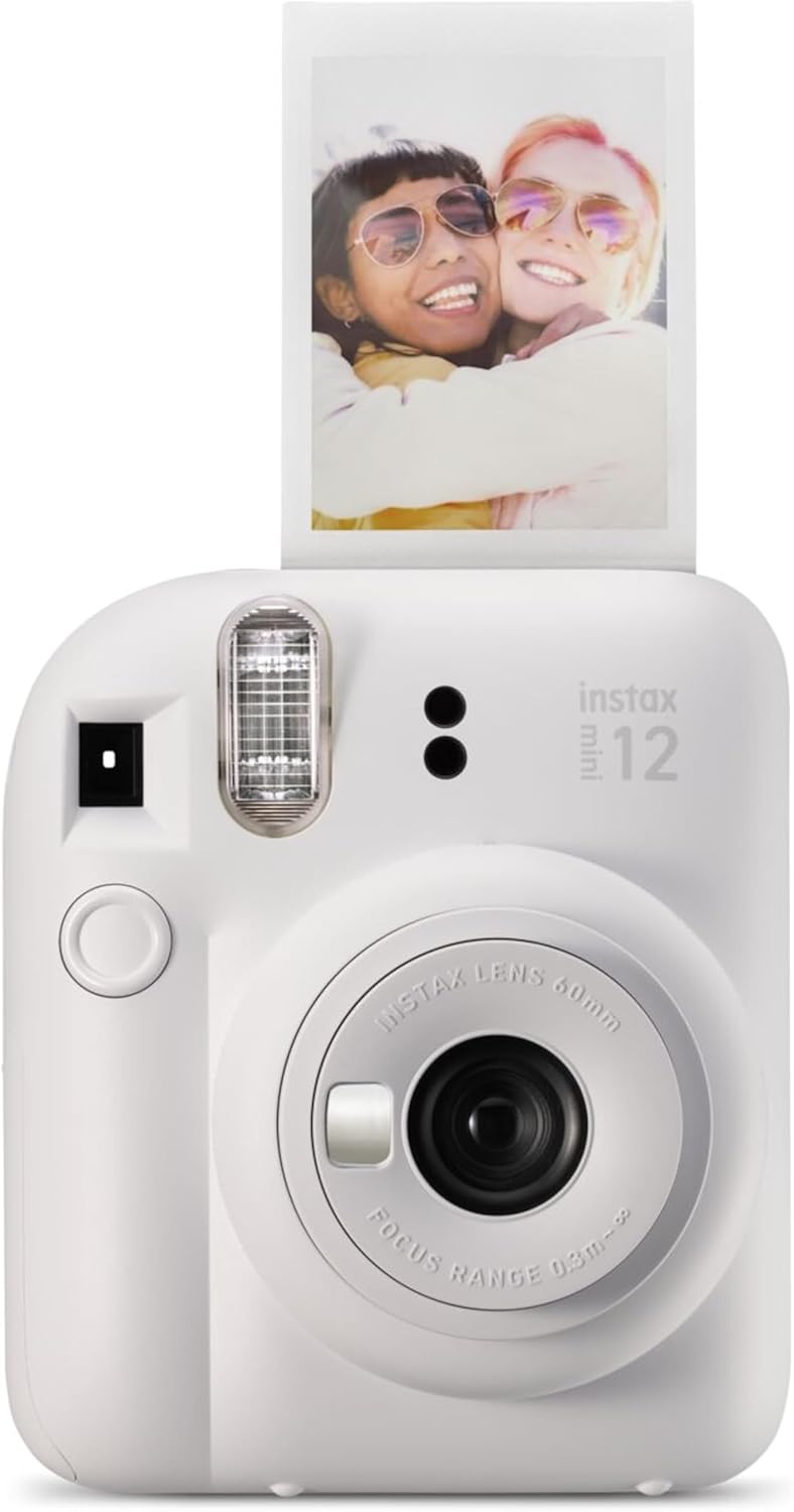 Fujifilm Instax Mini 12 Instant Film Camera, Clay White