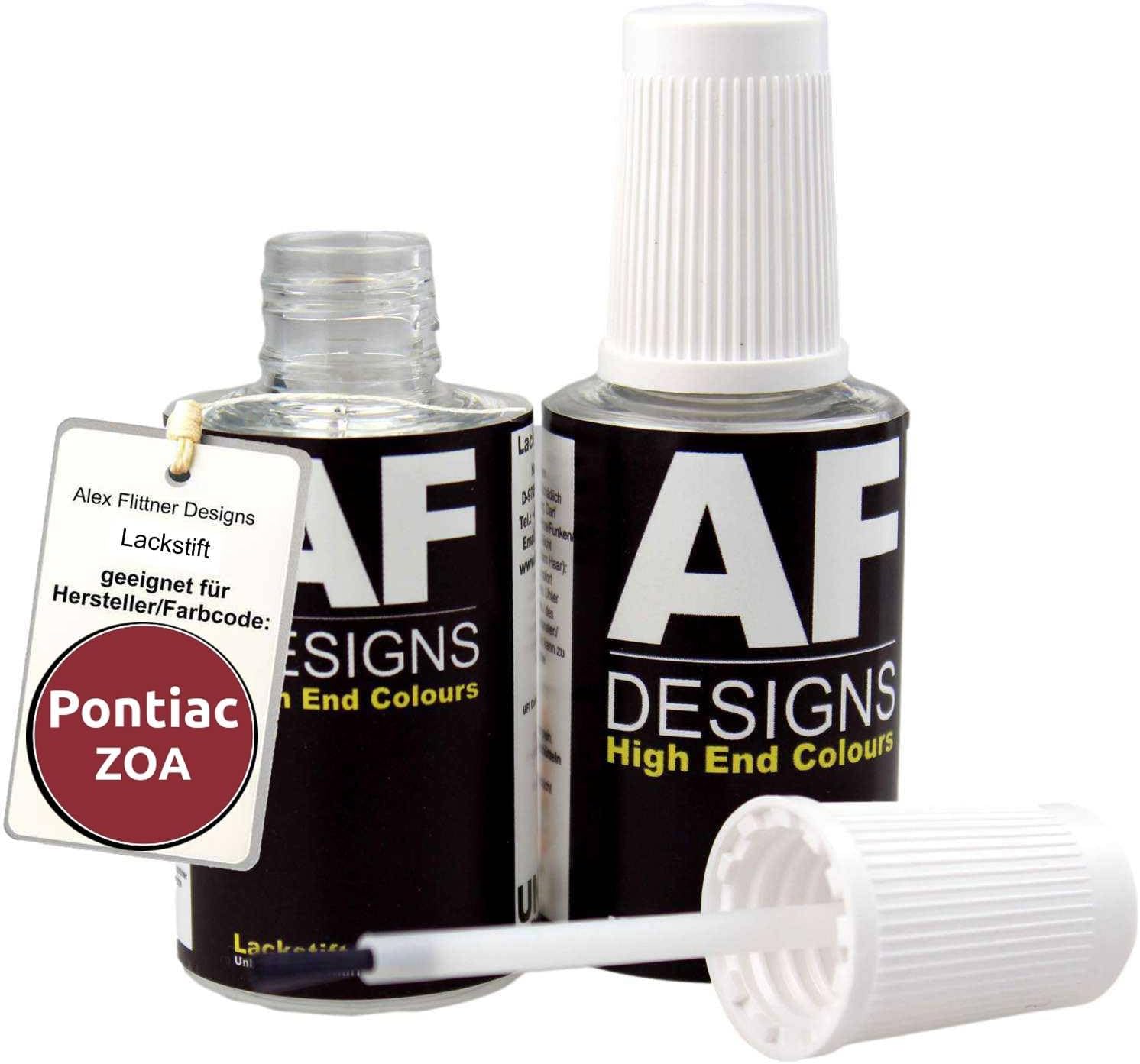 Alex Flittner Designs Paint Pen for Pontiac ZOA Sunset Red Metallic Quick Drying 2 x 20 ml Car Paint