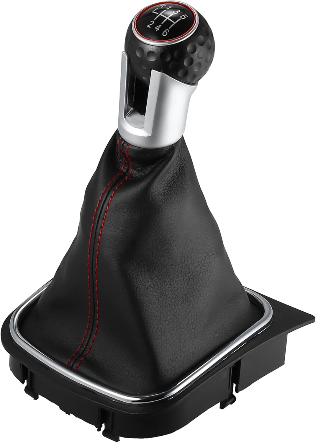 X AUTOHAUX Car 6 Speed Manual Gear Shift Knob for Volkswagen Jetta for VW GTI 2006-2014 for VW Golf Stick Shifter Knobs Cover Plastic Black