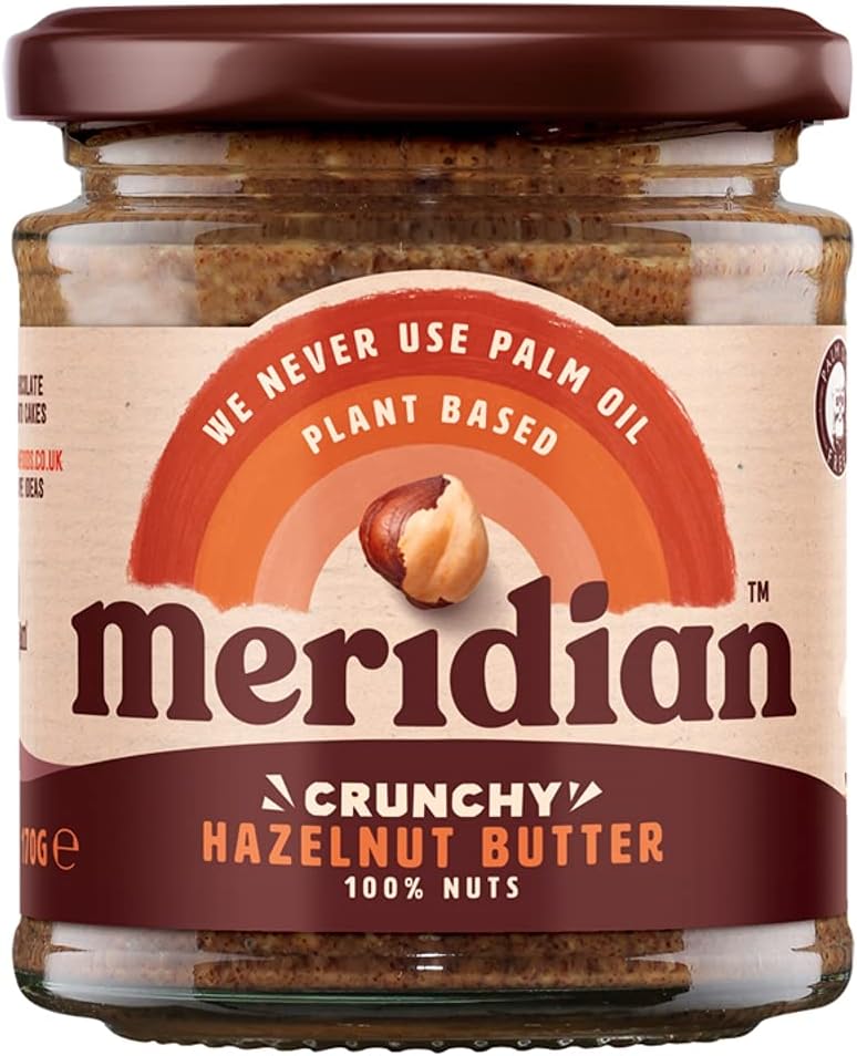 Meridian Natural Crunchy Hazelnut Nut Butter, 170g