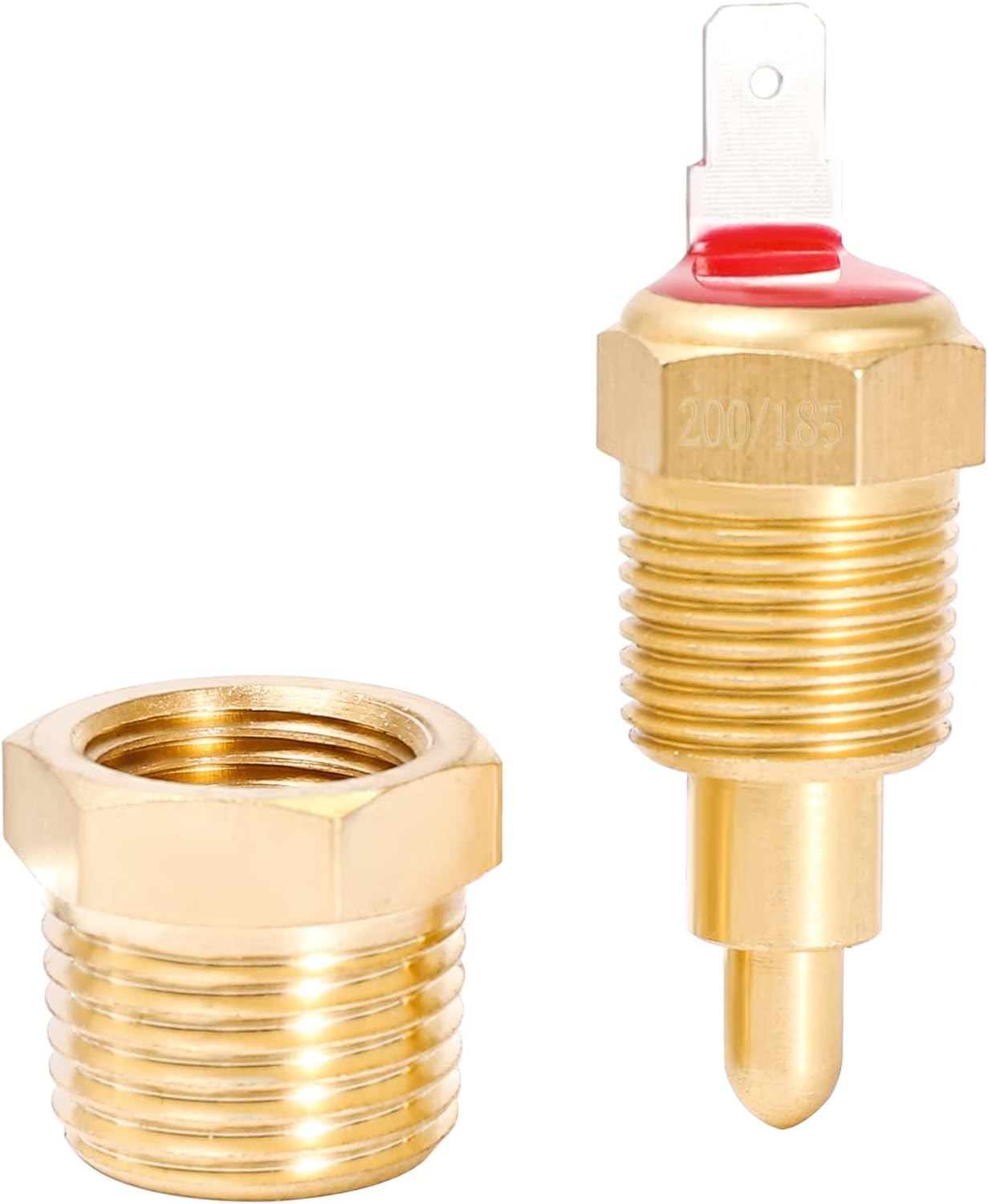 Fan Temperature Switch 200 to 185 Degree Electric Engine Cooling Fan Thermostat Temp Sensor Switch with 3/8" Pipe Thread for 10" 12" 14" 16" Fan