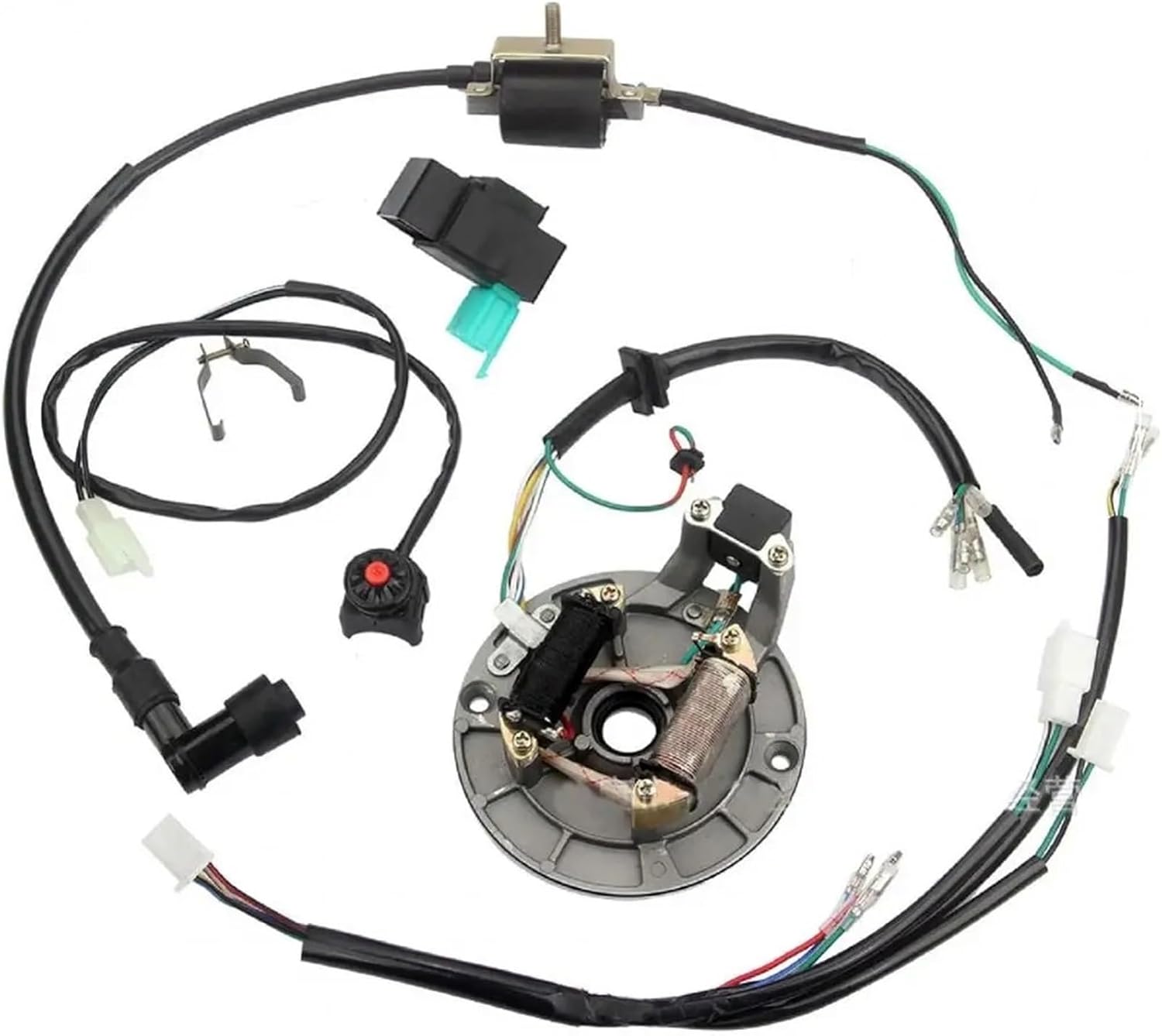 Ignition Coil For 50cc 70cc 110cc 125cc 4 Stroke Dirt Bike 1 Set Ignition Stator Harness Ignition Coil Magnetoes Stator