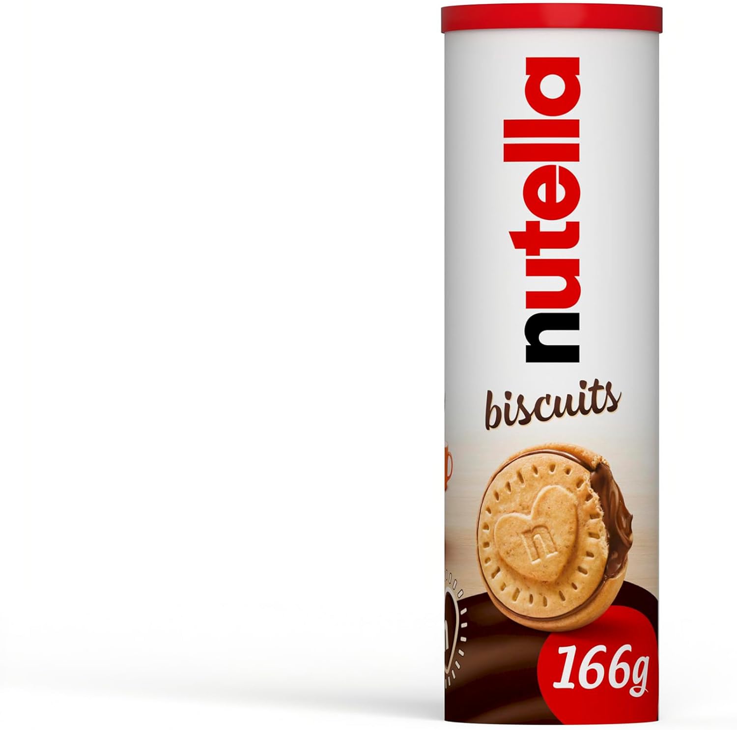Nutella Chocolate Biscuits, Snacks, Party Food, Crunchy Biscuits with Creamy Nutella Spread Tube of 12 Biscuits, 166g