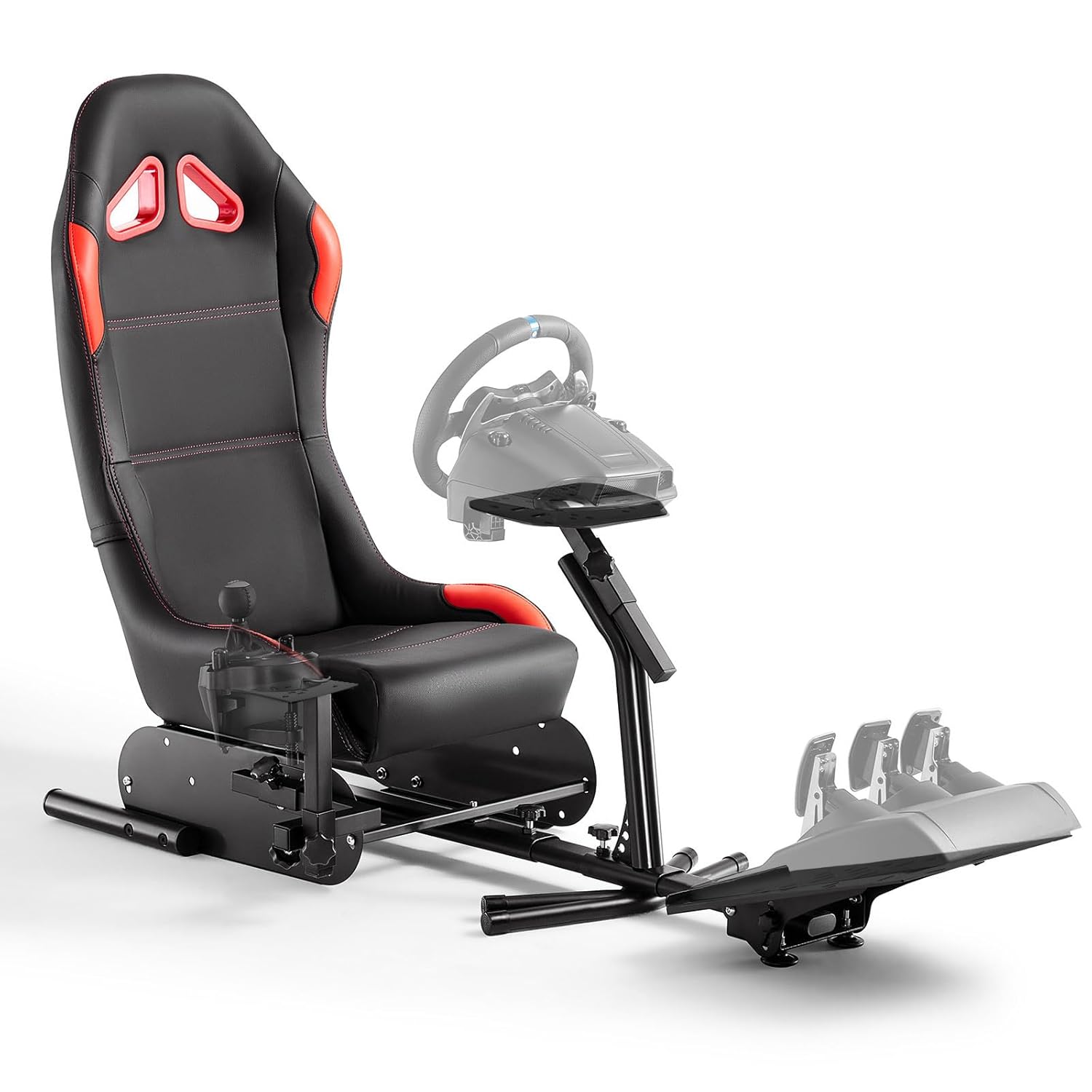 DIWANGUS Racing Simulator Cockpit Steering Wheel Stand with Seat Gaming Chair Sim Racing Cockpit for G29 G920 G923 G27 G25 T248X T248 T300RS T150 458 TX Xbox PS4 PS5 PC Accessories