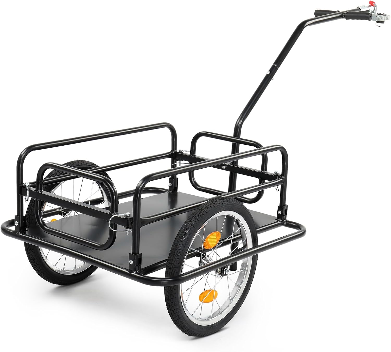 Ktaxon Foldable Bike Trailer, Bicycle Trailer with Unmatched Load Capacity, 16 Inch Pneumatic Tire, Universal Coupler, Foldable Frame and Safe Reflectors Design