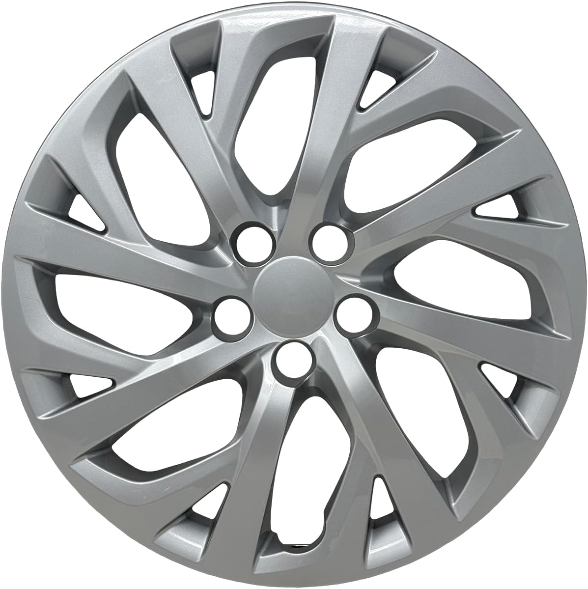 Hubcap Replacement for Toyota Corolla 2017-2019, Premium Replica 16-in Wheel Cover, Silver (1-Piece)