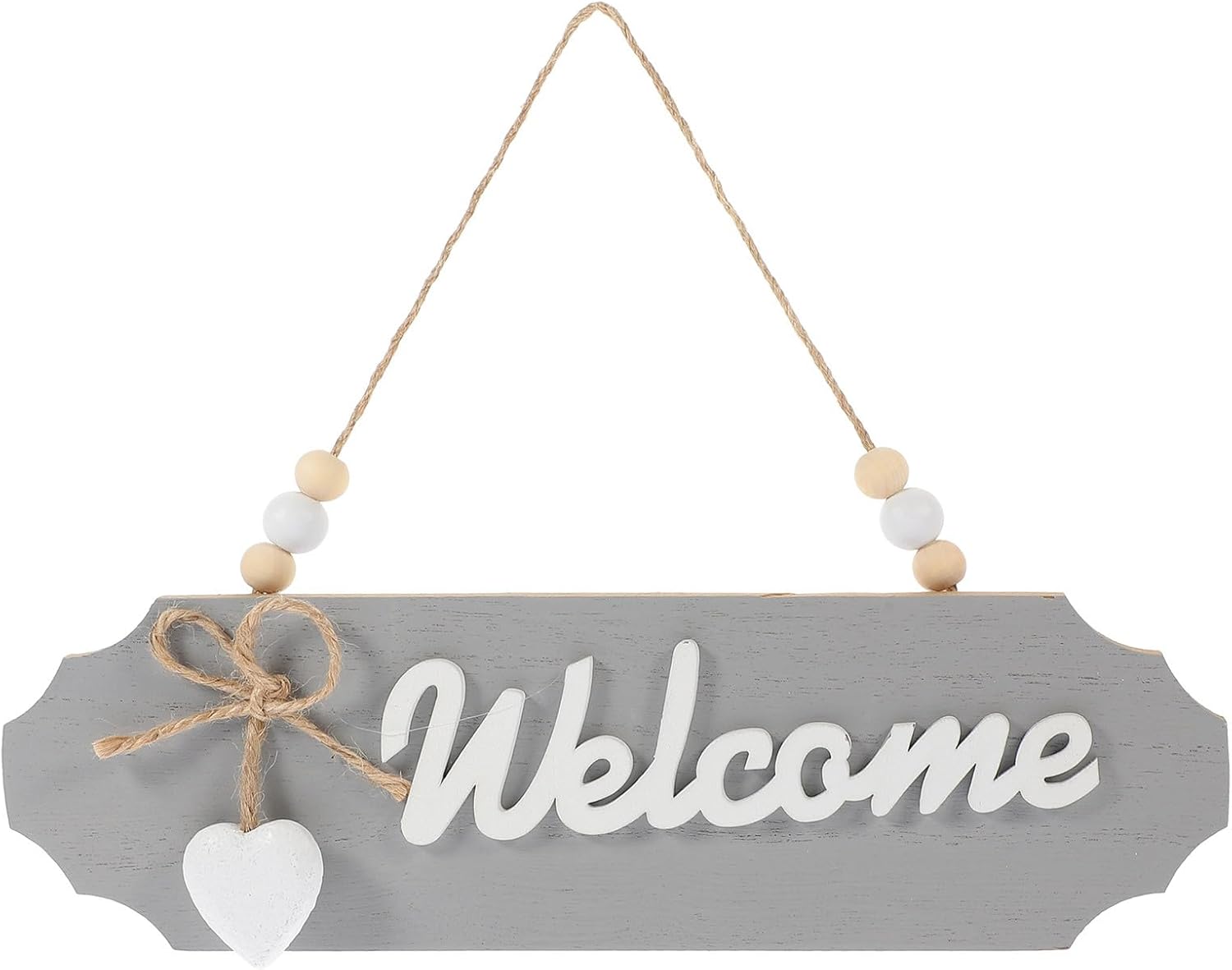 Wooden Door Sign Hanging Double Sided Welcome Sign Wall Decoration Vintage Style Front Door Plaque for Home and Shop