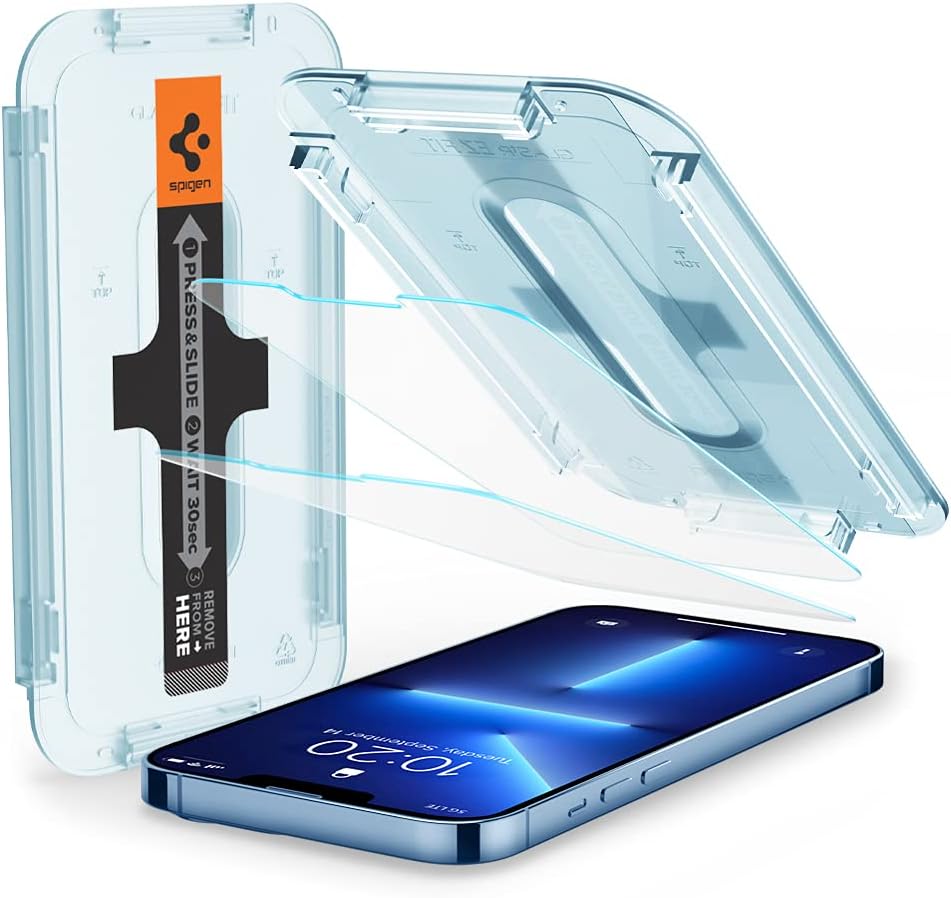 Spigen EZ Fit Tempered Glass Screen Protector for iPhone 14 Plus, iPhone 13 Pro Max - 2 Pack