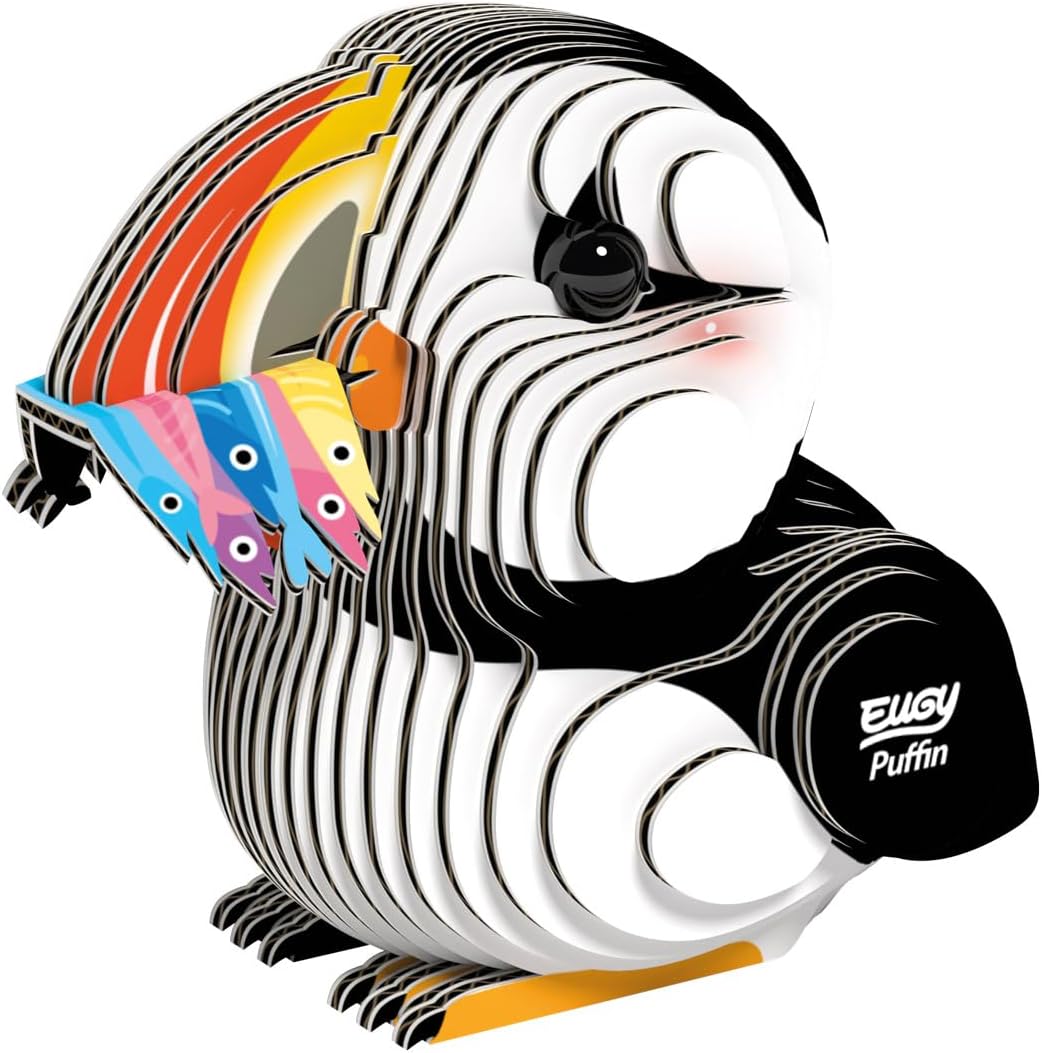 EUGY 101 Eco-Friendly 3D Paper Puffin Puzzle, EH-101