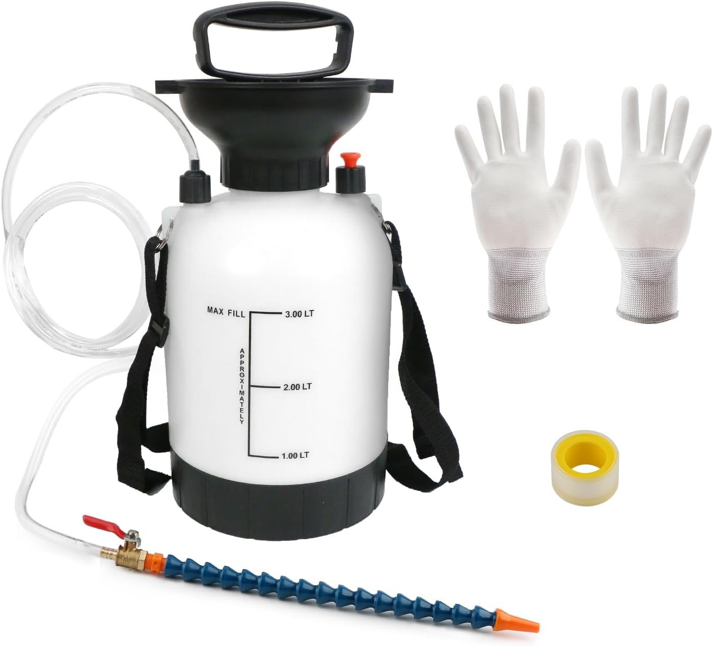 3000ml Transmission Oil & Gearbox Oil Filling Pump, Professional Gear Oil Pump Fluid Transfer Kit for Cars/Trucks/Marine Engines,Teflon Tape & Gloves.