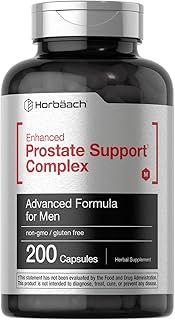 Horbaach Prostate Supplement for Men | 200 Capsules | Enhanced Complex with Saw Palmetto, Pygeum, Stinging Nettle | Non-GMO and Gluten Free