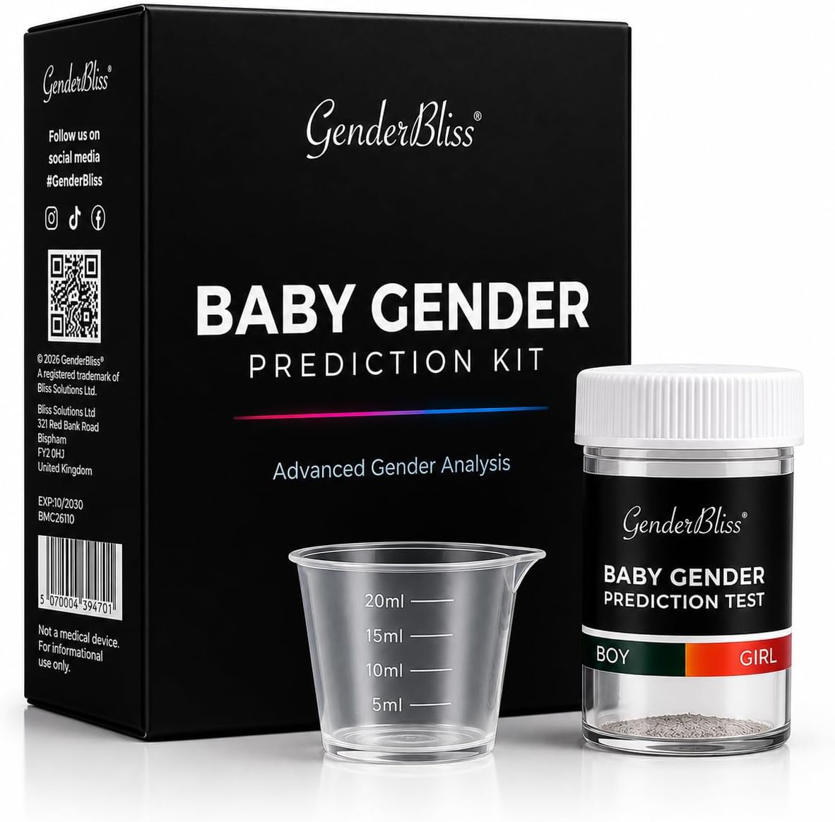 GenderBliss® Early Gender Prediction Test Kit - Early Pregnancy Boy or Girl Gender Reveal Home Test - Non-invasive Safe for Mother and Baby. Find Out Your Babies Gender as Early as 10 Weeks!
