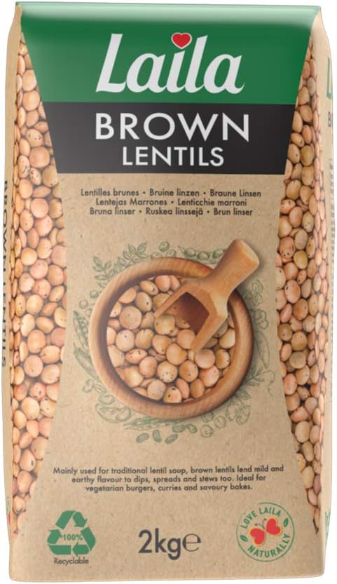 Laila Brown Lentils 2Kg. Brown Lentils are The Most Nutritious Plant-Based Proteins and lend mild, Earthy Flavour