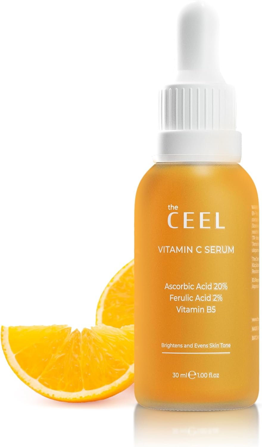 The Ceel Vitamin C Serum for Face, Brightening and Anti Aging Serum for Dark Spots, Wrinkles | Vitamin C serum for Face with 20% Pure Vitamin C, Ferulic Acid and Vitamin B5 |1.fl.oz(30 ML)