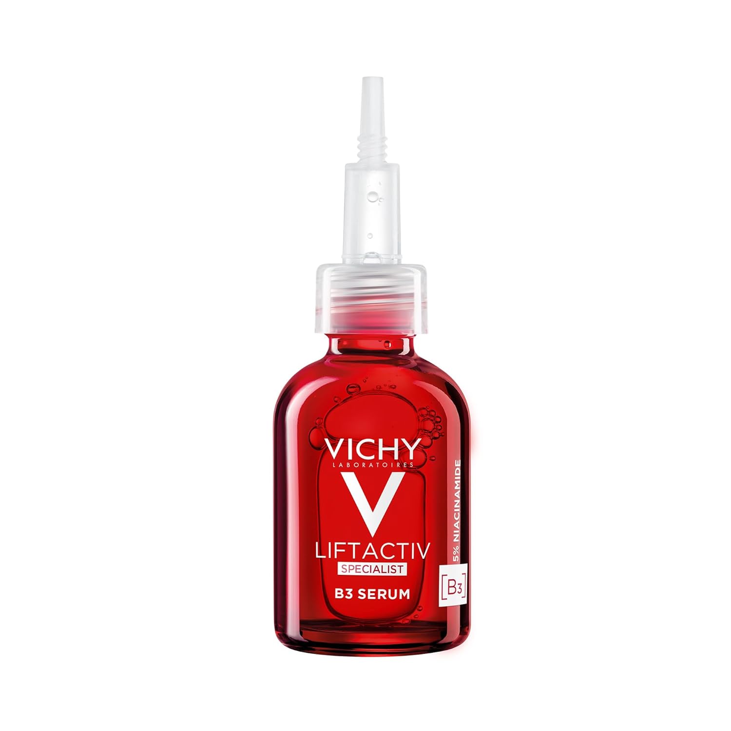 Vichy LiftActiv B3 Serum 5% Niacinamide + Glycolic Acid + Tranexamic Acid + Peptides, Fades Dark Spots & Smooths Wrinkles In 8 Weeks, Discoloration Correcting Serum, Alcohol Free