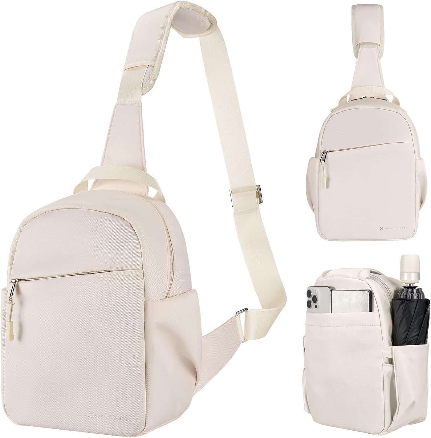 K&F Concept Camera Bag for Photographers Waterproof Photography Camera Backpack Laptop for Men Women (Beige)