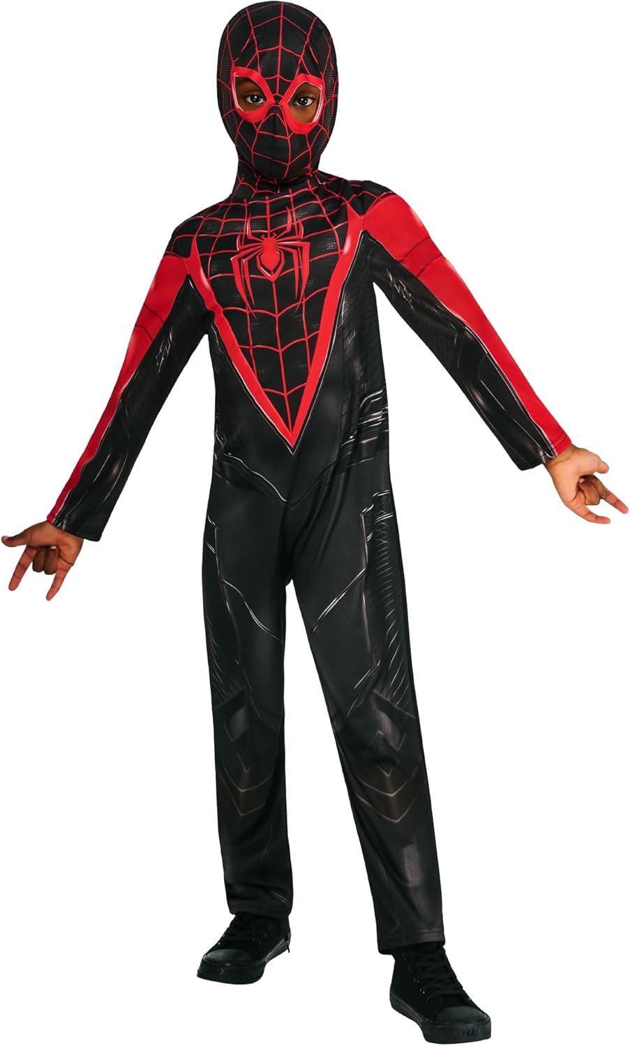 Rubies Official Disney Spiderman Miles Morales Gamerverse Child Costume, Kids Superhero Fancy Dress