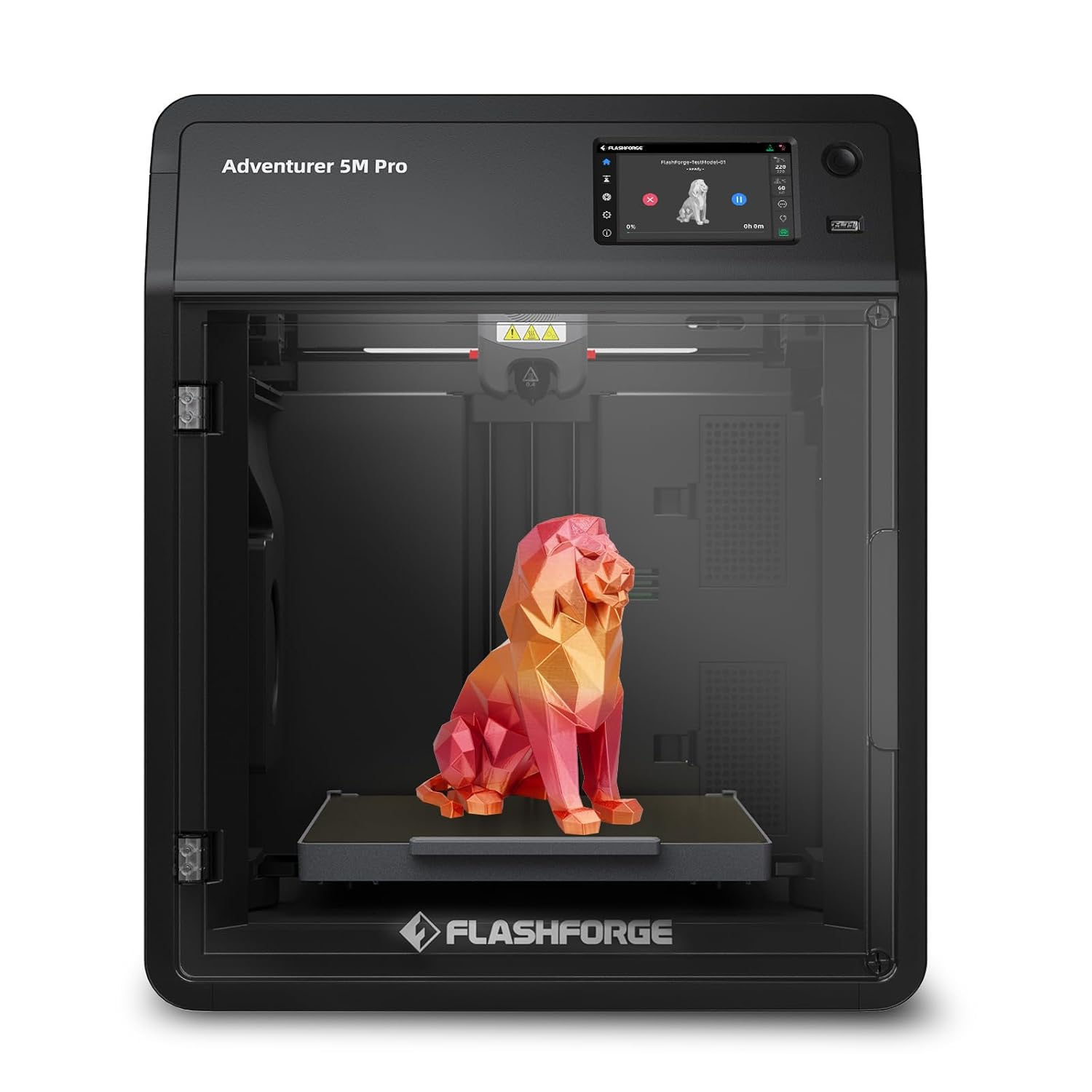FLASHFORGE Adventurer 5M Pro 3D Printer: 600mm/s High-Speed, Auto Bed Levelling, Quick-Change Nozzle, 220x220x220mm PEI Plate & Dual Air Filtration for Makers/Workshops
