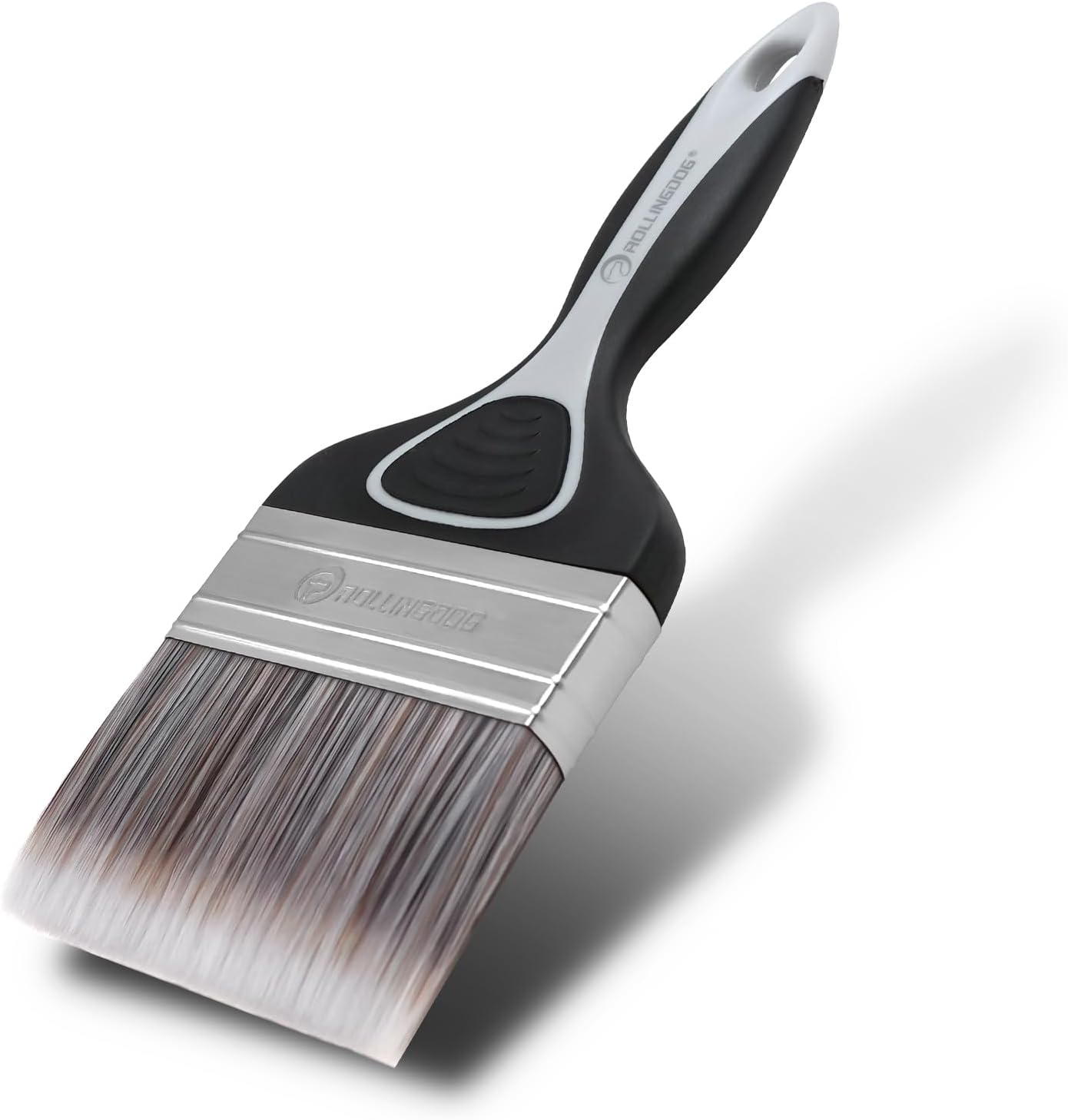 ROLLINGDOG 4 Inch Large Paint Brush Polyester Medium Stiff Filament | 100mm Smooth Surfaces Wall Fence Ceiling Blinds Large surface