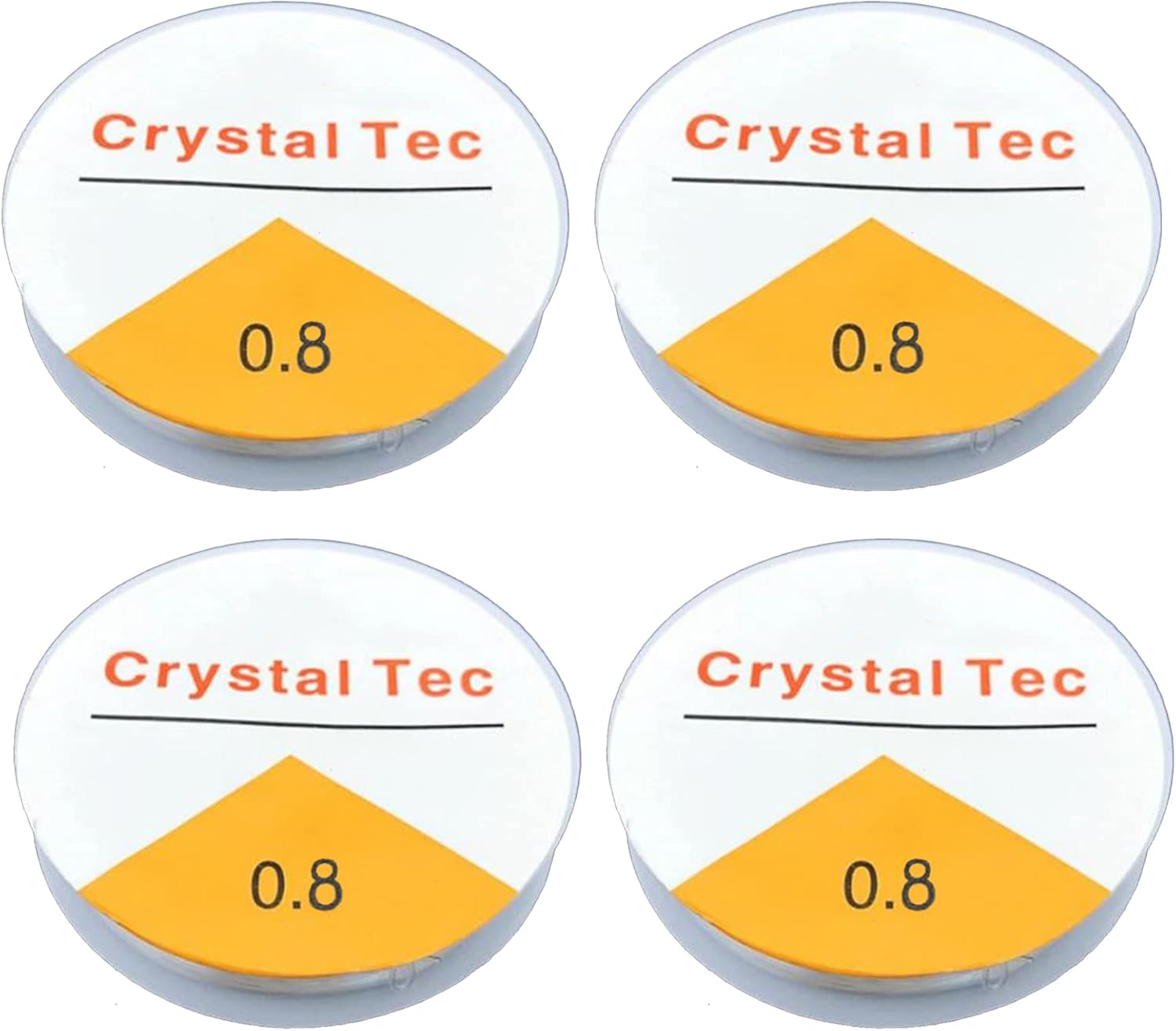 4 Pcs 0.8mm Clear Elastic Cord, Elastic Bead Thread, Crystal String for Jewelry Making, Suitable for Invisible Bracelet