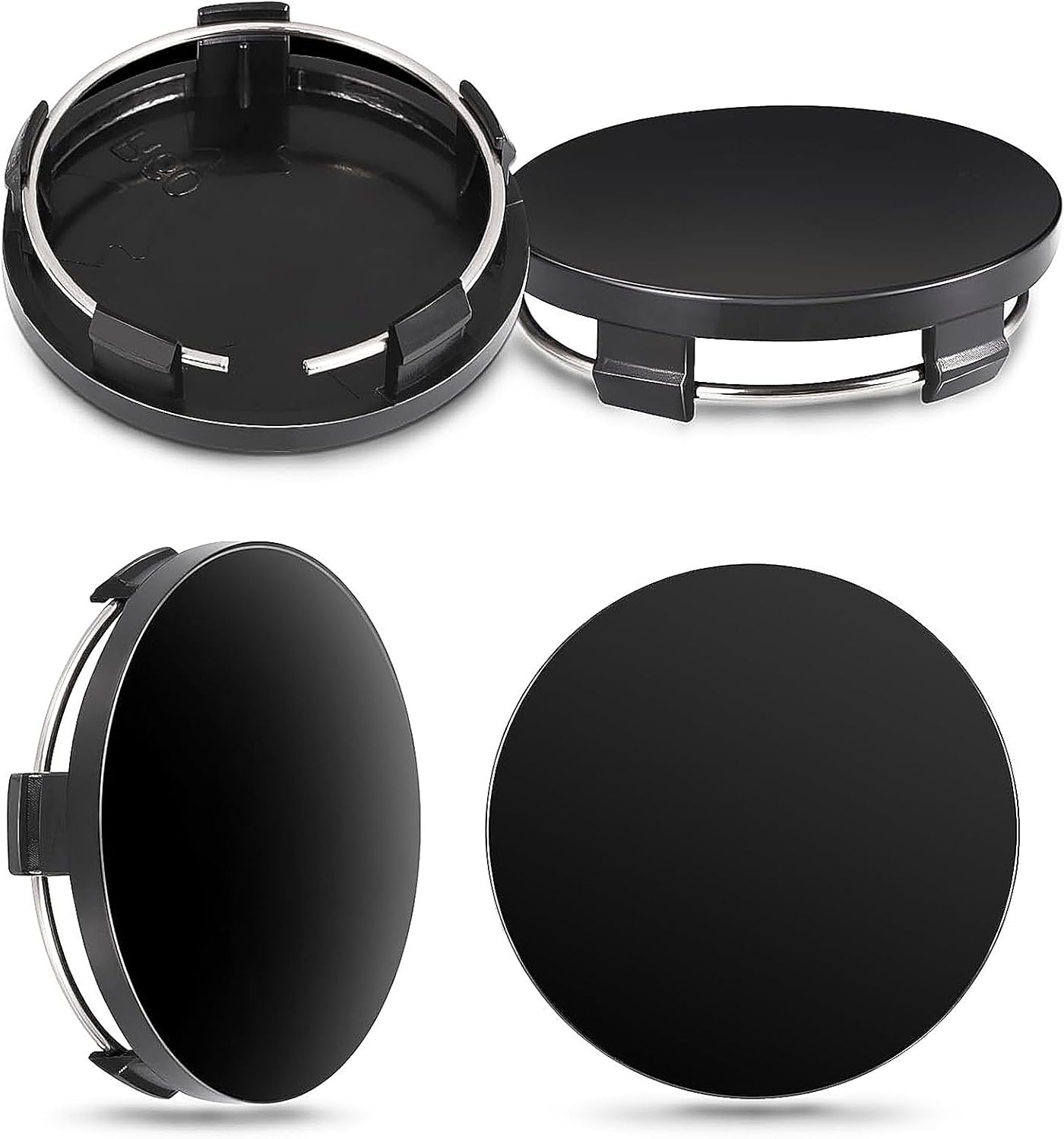 4Pcs Hub Centre Caps 60mm, Universal Wheel Hub Caps, Stable Car Wheel Center Hub Caps Replacement Compatible with VW and Audi Alloy Wheel (OD 60mm ID 56mm)