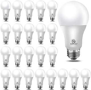 Energetic 24-Pack A19 LED Light Bulb, 60 Watt Equivalent, Daylight 5000K, E26 Medium Base, Non-Dimmable LED Light Bulb, UL Listed