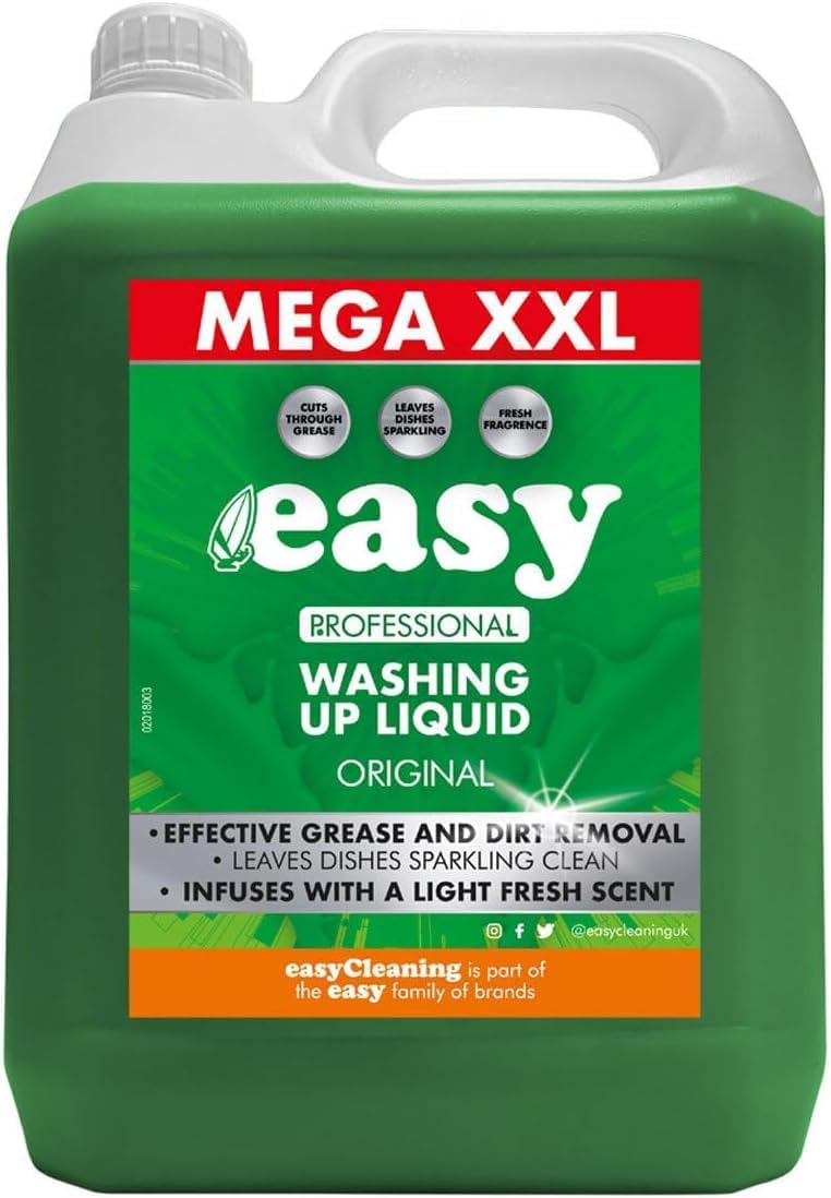 Easy Original Dish Washing Up Liquid Clean Scent Detergent Kitchen Soap 5L Pack Boxed Slamtech