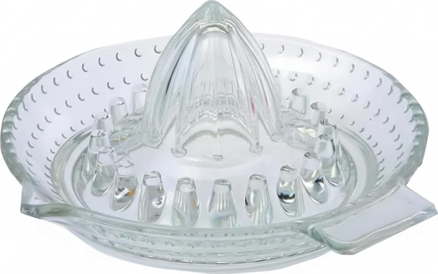 Dexam since 1957 Traditional Glass Citrus Lemon Squeezer 14.5cm diameter, 30% recycled glass, Dishwasher Safe | 14.5cm Diameter, 30% Recycled Glass, Dishwasher Safe
