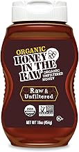Organic Honey In The Raw, 16 oz., Pure Raw Honey Sourced from Brazil, Hand Harvested and Unfiltered, USDA Organic, Non-GMO Project Verified and Kosher