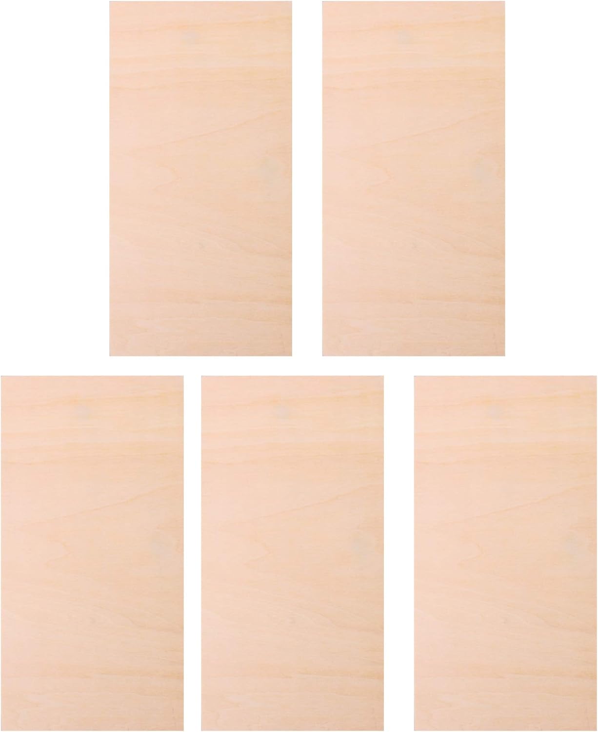 Homeswitch Rectangle Unfinished Craft DIY Basswood Wooden Sheets for DIY Building Model Parts Pack of 5 (200x100x2mm)