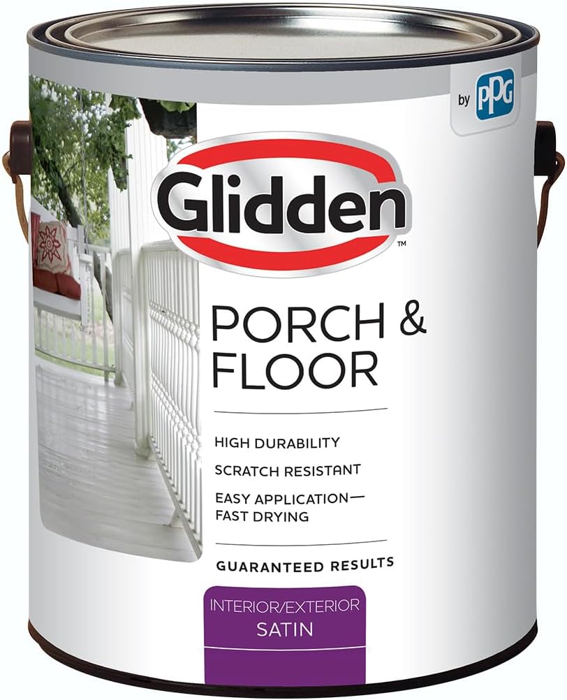 Glidden Porch & Floor 1 gal. White Satin Interior/Exterior Paint with Primer