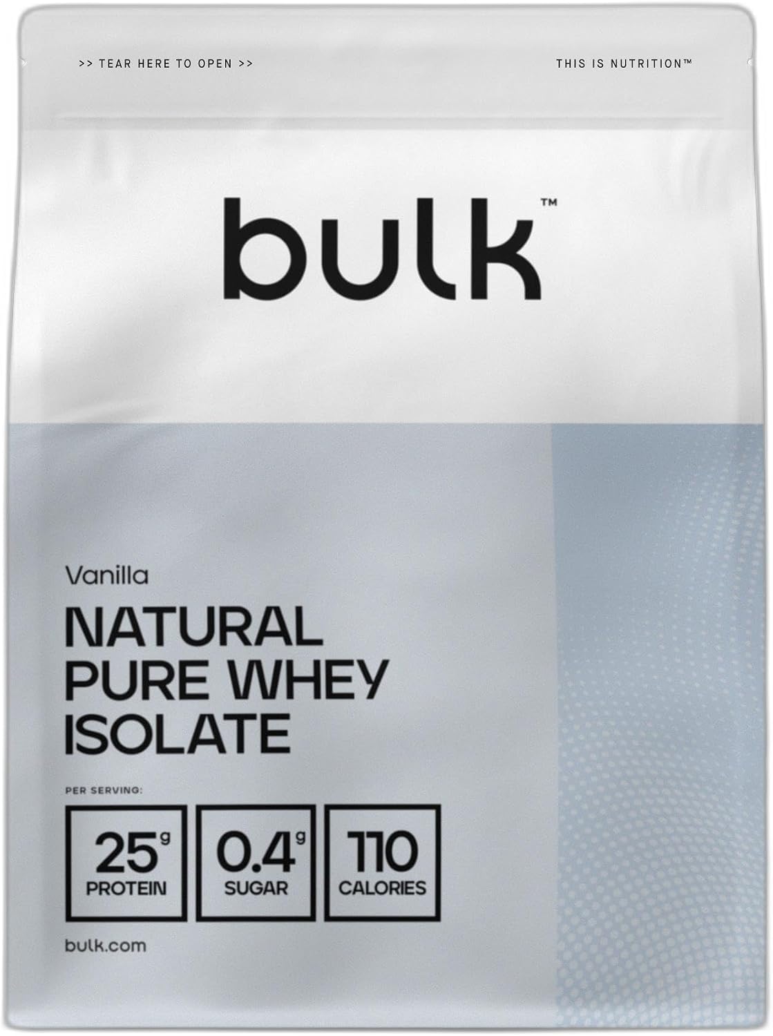 Bulk Natural Pure Whey Protein Isolate, Vanilla, 1 kg