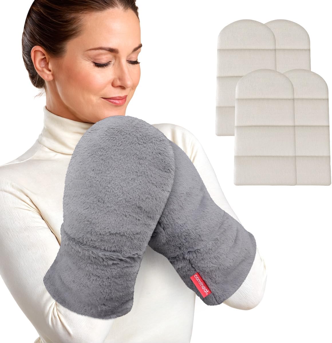 Microwavable Heating Mittens for Hand and Fingers to Relieve Arthritis Pain Heated Hands Mitts Moist Heat Therapy Relief for Stiff, Raynauds, Carpal Tunnel, Lavender Scented Gloves Washable