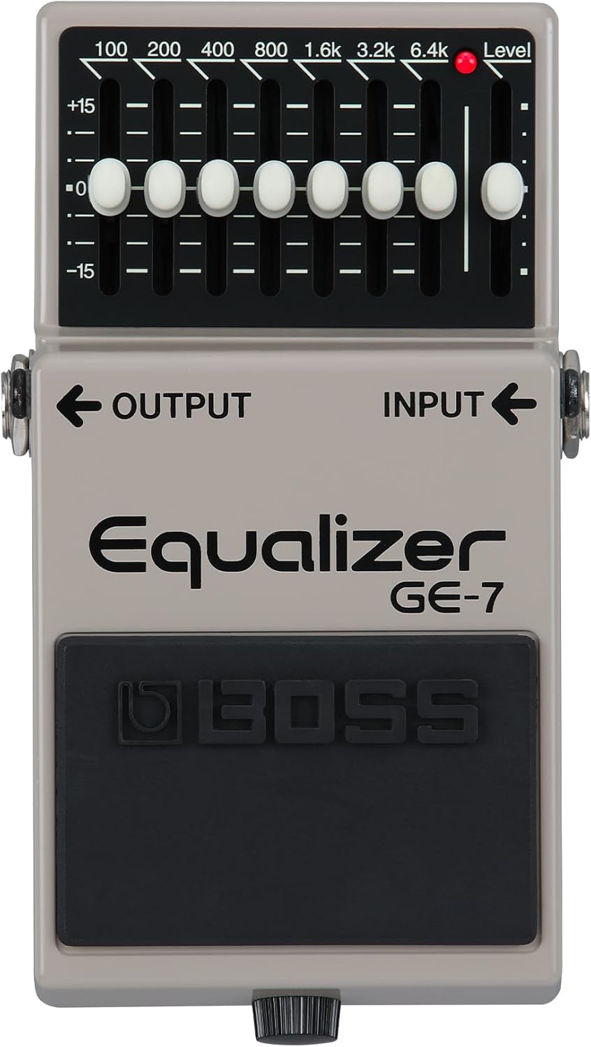 BOSS Ge-7 7-Band Eq Pedal, Compact Eq Pedal with 7 Bands of Adjustable Eq Sliders