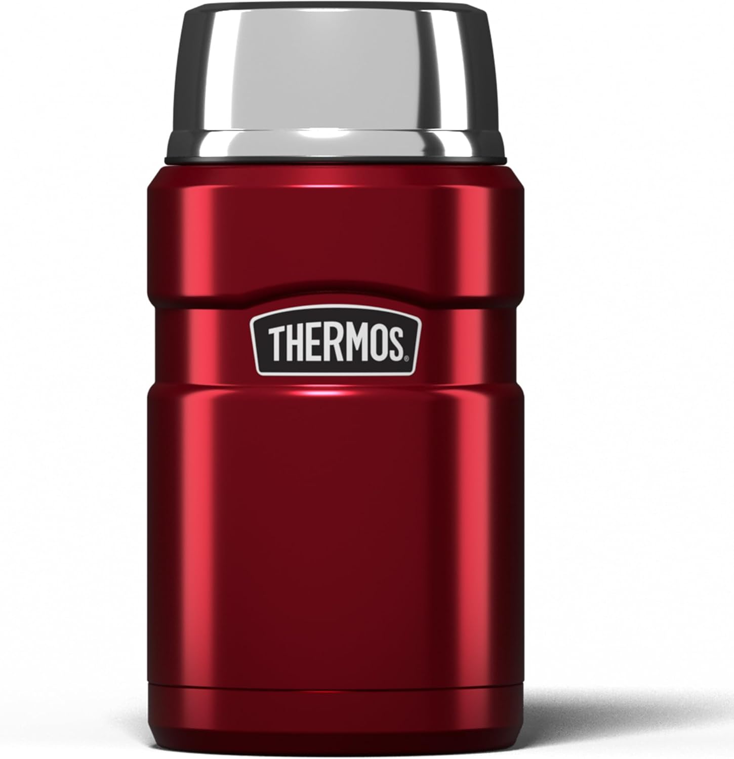 Thermos Stainless King Food Flask, 710ml Capacity - Sleek Multi- Purpose Flask for Daily Food Prep - Durable Stainless Steel with Red Finish - Ideal for On-the-Go Meals & Drinks