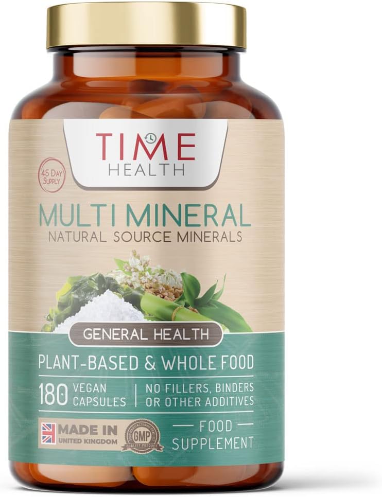 Daily Multi Mineral - Natural Source & Plant-Derived - Contains Ionic and Trace Minerals - Zero Additives - UK Manufactured - Pullulan (180 Capsule Bottle)