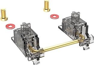 DUROCK Stabilizer V3, Screw in Stabilizers with 2u 6.25u 7u Wires, PCB Mount Keyboard Stabilizers for Mechanical Keyboards (V3 Smokey 80% Kit)
