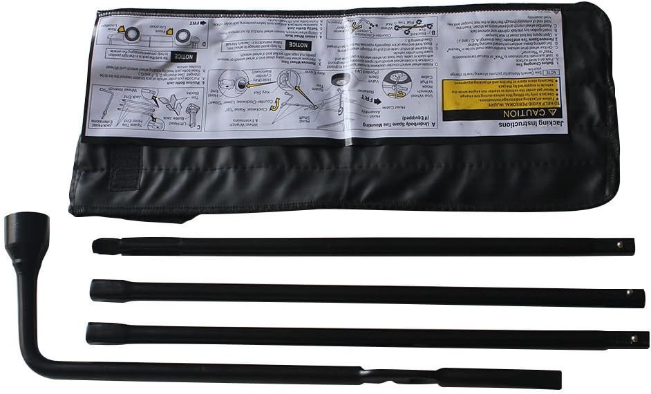 Spare Tire Wrench Set Fits 2000-2014 Chevy Silverado / 2000-2014 GMC Sierra, OEM Lug Nut Repair Tools Kit with Bag, Replace 22969377, 20782708, 22925285, 20782706, 22969370