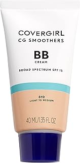 COVERGIRL Smoothers Lightweight BB Cream, 1.35 Fl Oz, Light to Medium Skin Tones, Bb Cream with SPF, Bb Cream Foundation, Improves Skin Elasticity, Blends Effortlessly with Skin Tone, Lightweight Formula