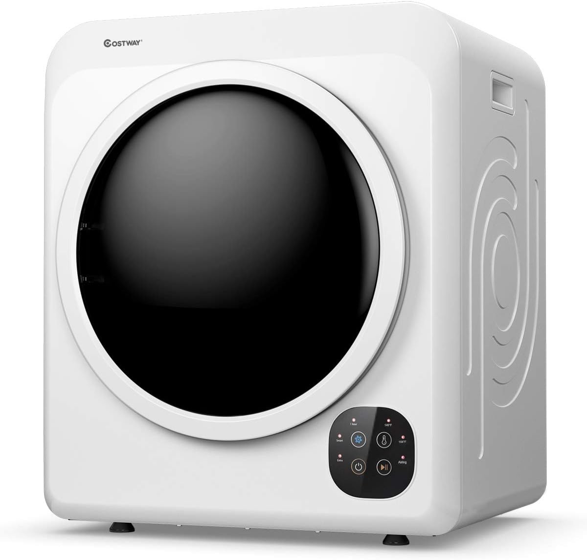 COSTWAY 6KG Vented Tumble Dryer, 1700W Freestanding Front Tumble Dryer with 3 Programs, 3 Temperature Settings, Stainless Steel Tub & Power-off Protection, Compact Clothes Dryer Machine