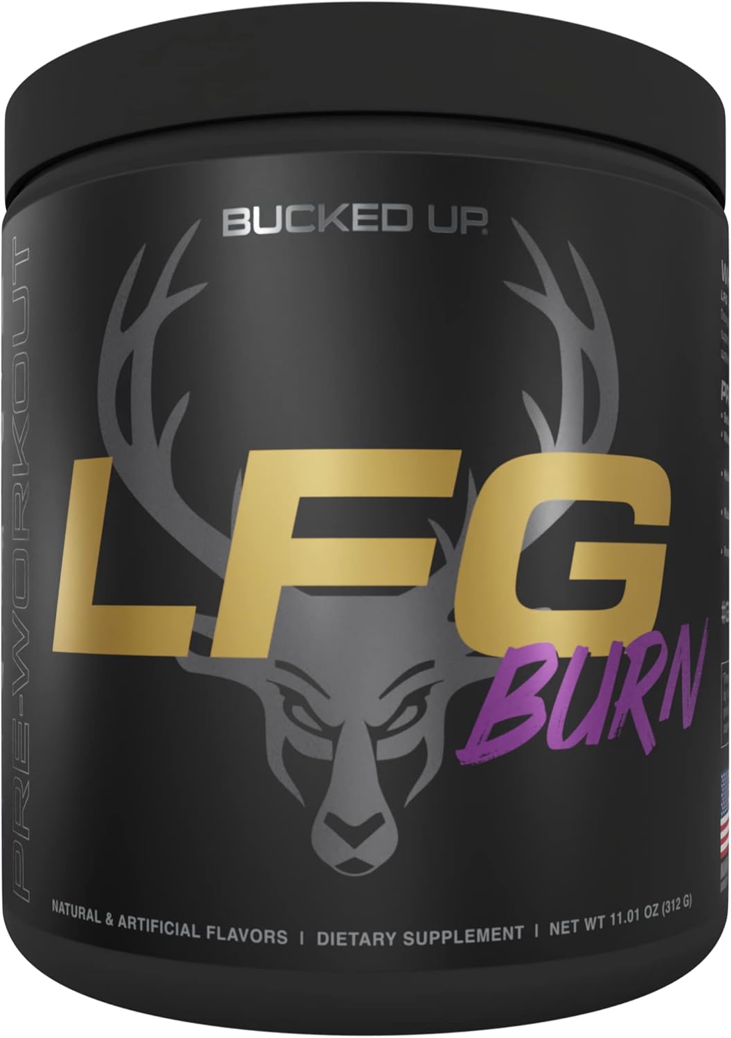 Bucked Up LFG Pre Workout - Supplement Powder for Energy, Pump, Endurance and Burn (30 Servings) (Razzle Dazzle)