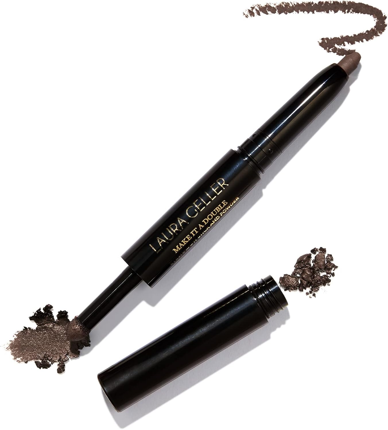 LAURA GELLER NEW YORK Make It A Double Dual-Ended Eyeshadow - Absinthe - Cream Stick + Matching Powder - Crease-Proof & Smudge-Proof