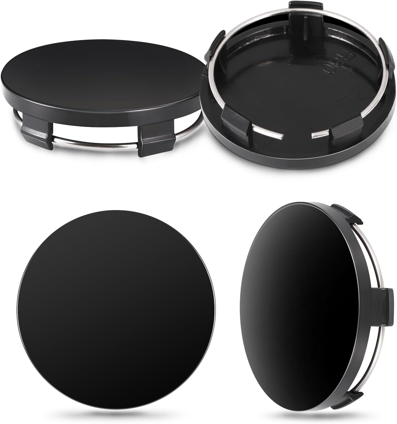 4Pcs Hub Centre Caps 60mm, Universal Wheel Hub Caps, Stable Car Wheel Center Hub Caps Replacement Compatible with VW and Audi Alloy Wheel (OD 60mm ID 56mm)