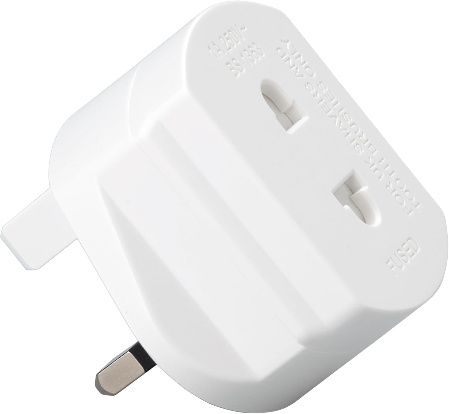 Toothbrush Adaptor Plug UK Charger Adapter Shaver Socket 2 Pin to 3 Pin Electric for Razor Plugs Bathroom Two to Three Prong Charging Tooth Brush Plugs Adapters Electrical Shaving (White)