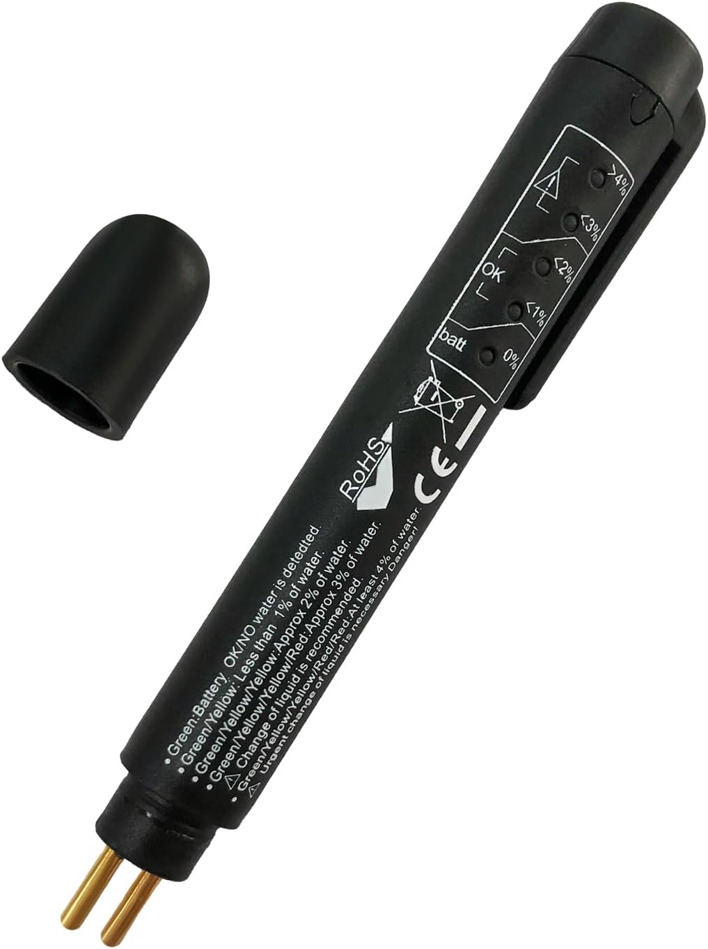 Brake Fluid Liquid Tester Pen with 5 LED Indicators, DOT 3 DOT 4 DOT 5.1 Brake Fluid Liquid Tester Pen, Auto Brake Diagnostic Testing Tool Analyzer, Universal Car Accessories