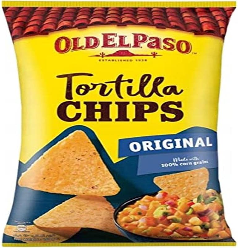 Old El Paso Gluten Free Crunchy Salted Tortilla Chips 185g (Pack of 5)