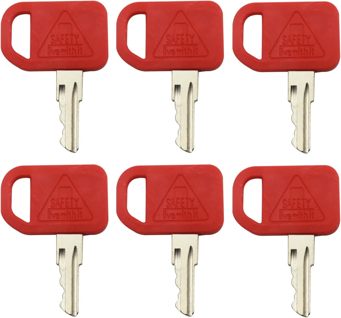 AT195302 6PCS Ignition Keys AR51481 Replacement for Jo-hn Deere Heavy Equipment Loader Backhoe Loader Tractors 1200 210C 310A 310C 410B 550B 700H 1050J 210LJ 250D 460E 410C 710D