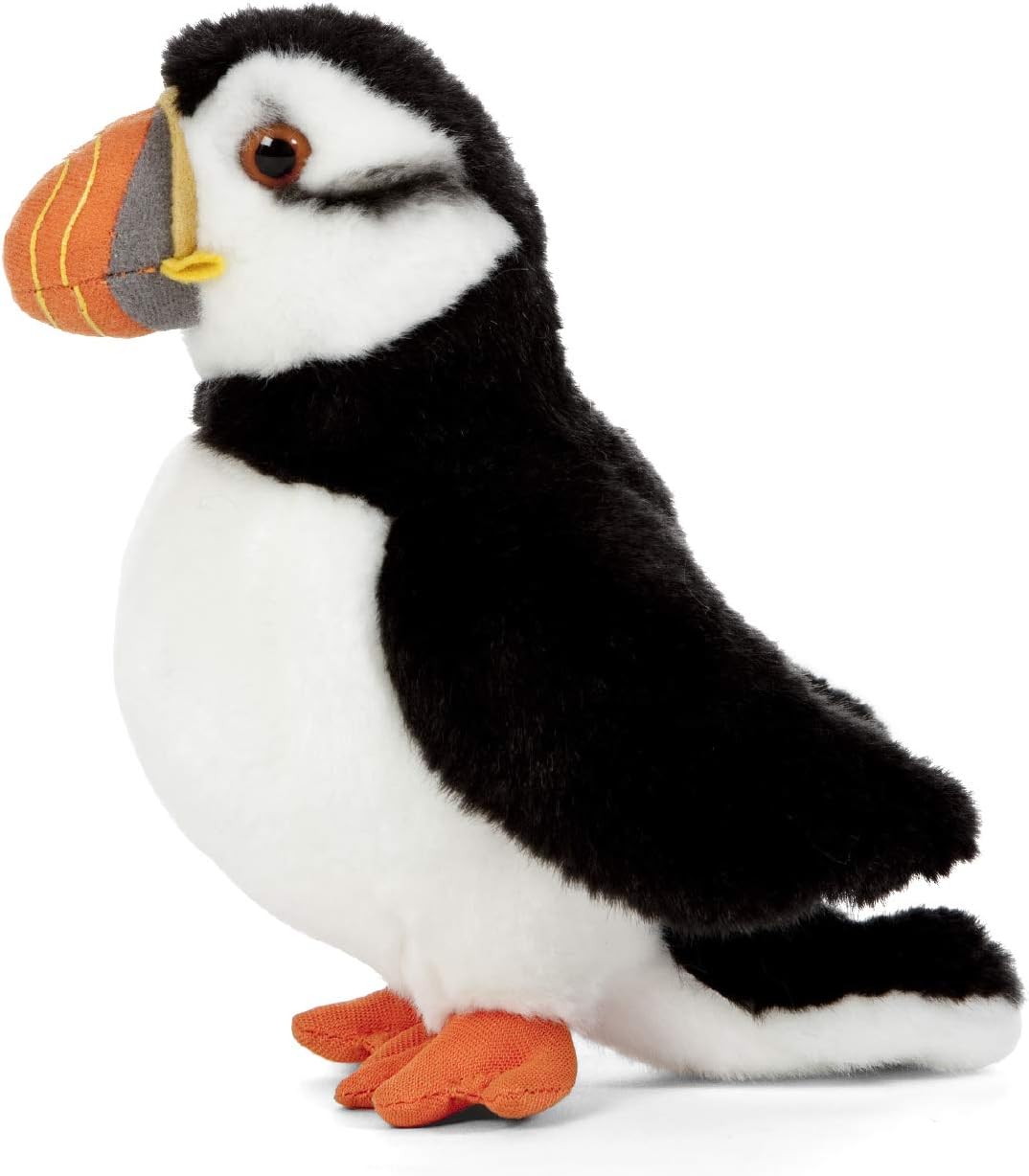Living Nature Puffin, Realistic Soft Cuddly Large Bird Toy, Naturli Eco-Friendly Plush, 18cm