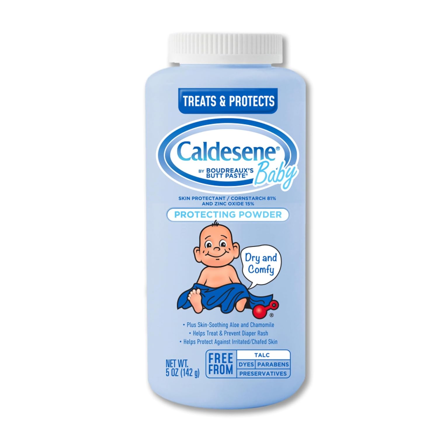 Caldesene Baby Cornstarch Powder with Zinc Oxide, 5 oz